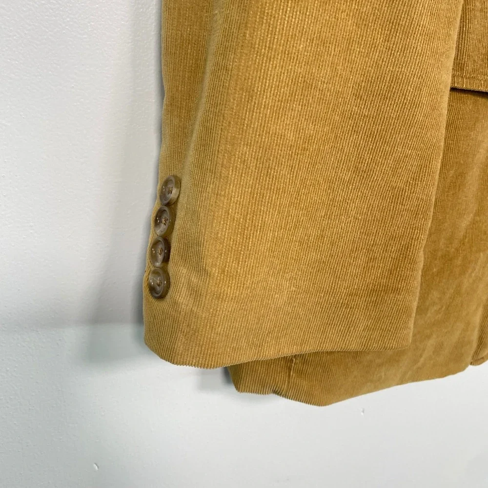 J. Crew Mens Ludlow Jacket XL Tan Corduroy Two Button Blazer Blazer